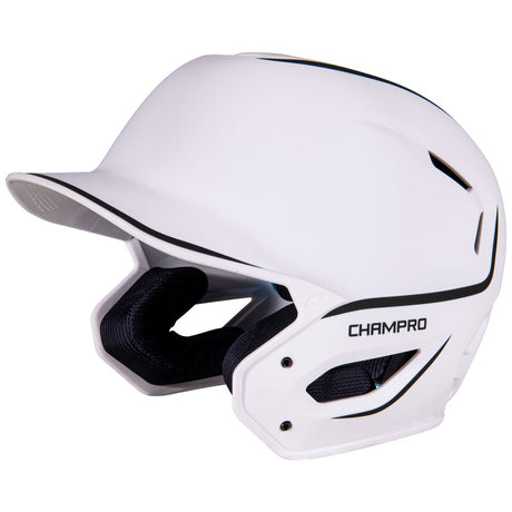Champro HXE Two - Tone Matte Baseball Helmet | Champro HXEM2 WHITE M Baseball Helmets