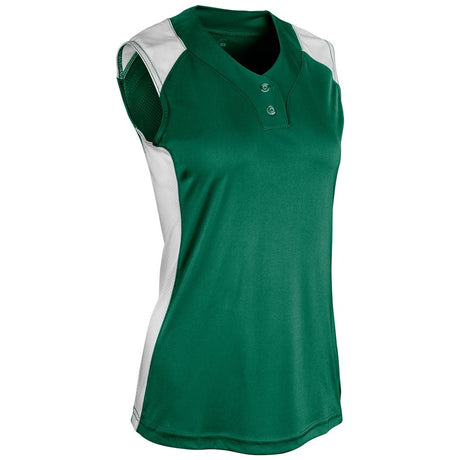 Champro Infinite 2 - Button Sleeveless Jersey | Champro BS86 FORESTGREENWHITE S Jerseys