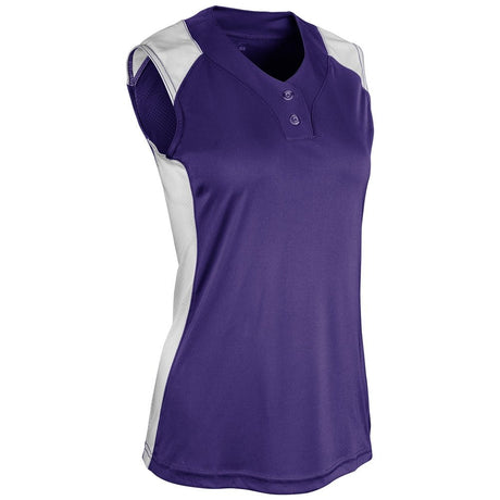 Champro Infinite 2 - Button Sleeveless Jersey | Champro BS86 PURPLEWHITE S Jerseys