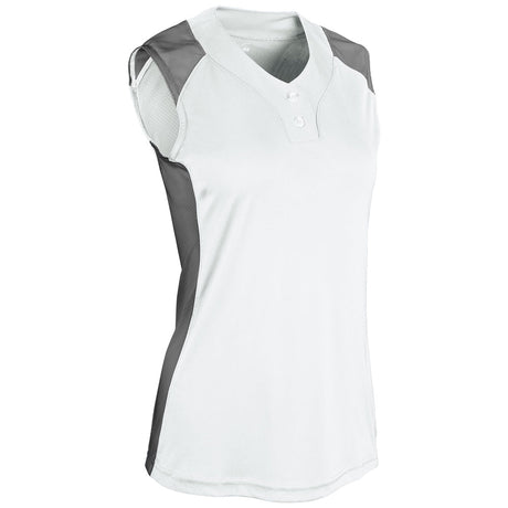 Champro Infinite 2 - Button Sleeveless Jersey | Champro BS86 WHITEGRAPHITE S Jerseys