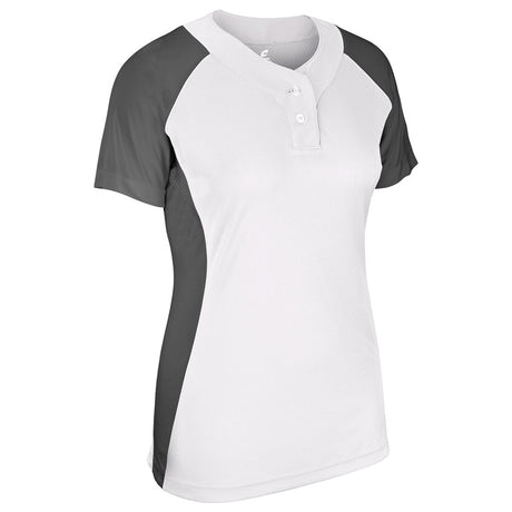 Champro Infinite 2 - Button SS Jersey | Champro BS80 WHITEGRAPHITE S Sports Uniforms
