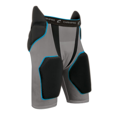 Champro Integrated Girdle w/Built - in Hip | Champro FPGU6 BLACKCHARCOALINSET S American Football Girdles