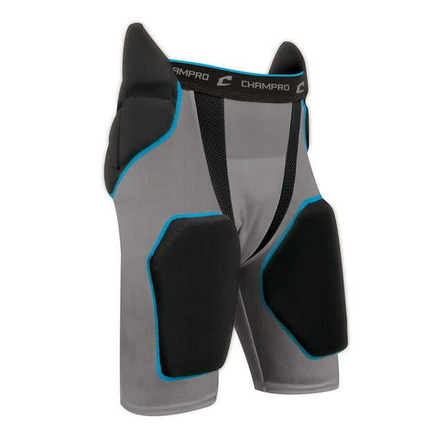 Champro Integrated Girdle w/Built - in Hip | Champro FPGU6 BLACKCHARCOALINSET S American Football Girdles