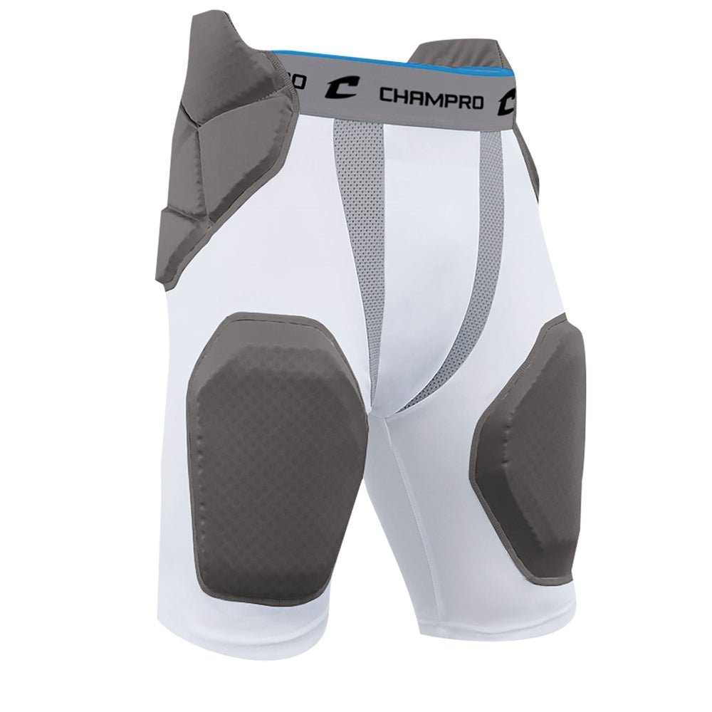 Champro Integrated Girdle w/Built - in Hip | Champro FPGU6 WHITEGREYINSET S American Football Girdles
