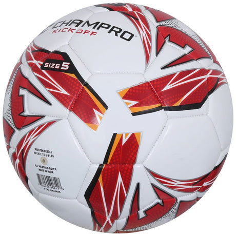 Champro KICKOFF Soccer Ball | Champro SB510 WHITESCARLET 3 Soccer Balls