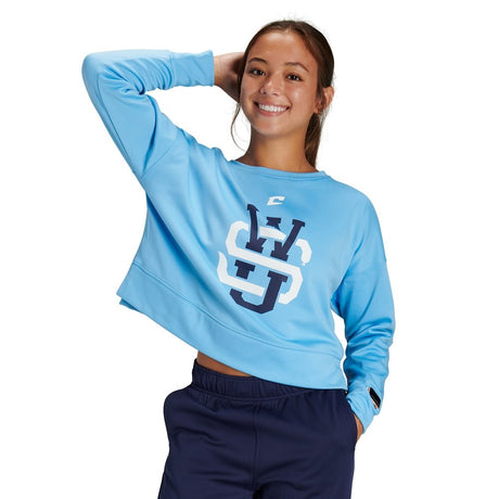 Champro Lineup Fleece Women's Crop Crew | Champro FLC5 BLACK S Sweatshirts