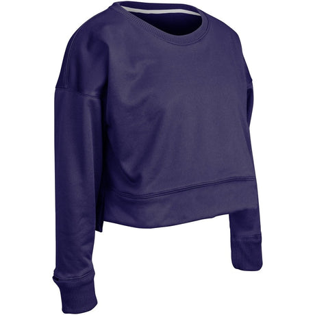 Champro Lineup Fleece Women's Crop Crew | Champro FLC5 PURPLE S Sweatshirts