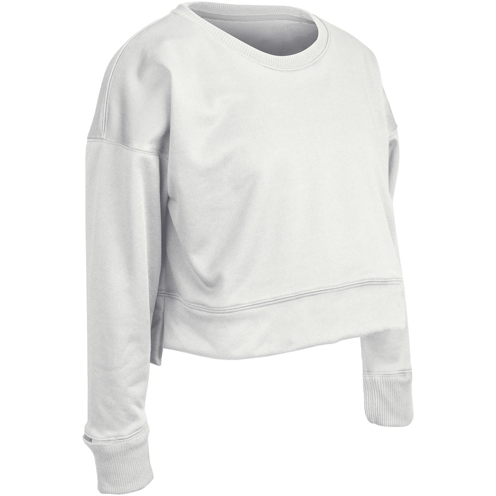 Champro Lineup Fleece Women's Crop Crew | Champro FLC5 WHITE S Sweatshirts