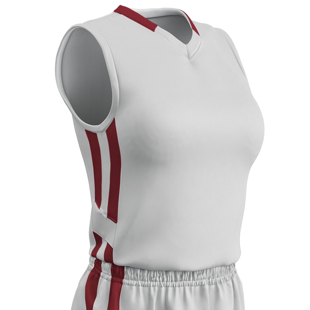 Champro Muscle DRI - GEAR® Basketball Jersey - Women's | Champro BBJ9W WHITECARDINAL S Basketball