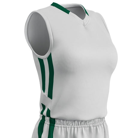 Champro Muscle DRI - GEAR® Basketball Jersey - Women's | Champro BBJ9W WHITEFORESTGREEN S Basketball
