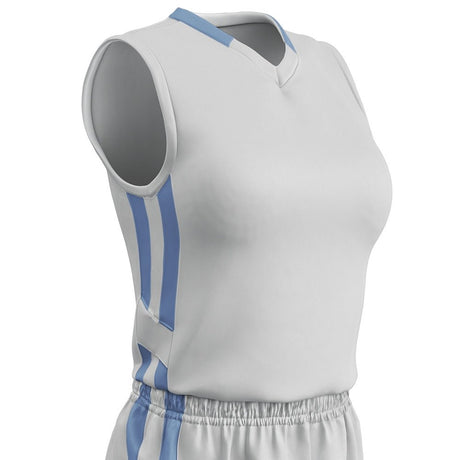 Champro Muscle DRI - GEAR® Basketball Jersey - Women's | Champro BBJ9W WHITELIGHTBLUE S Basketball
