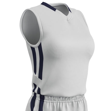 Champro Muscle DRI - GEAR® Basketball Jersey - Women's | Champro BBJ9W WHITENAVY S Basketball
