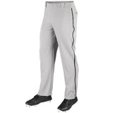 Champro MVP Open Bottom Pant with Pipe | Champro BP41U GREYBLACK Youth XS Baseball & Softball