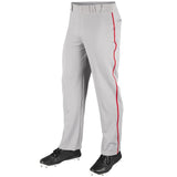 Champro MVP Open Bottom Pant with Pipe | Champro BP41U GREYSCARLET Youth XS Baseball & Softball