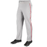 Champro MVP Open Bottom Pant with Pipe | Champro BP41U GREYSCARLET Youth XS Baseball & Softball