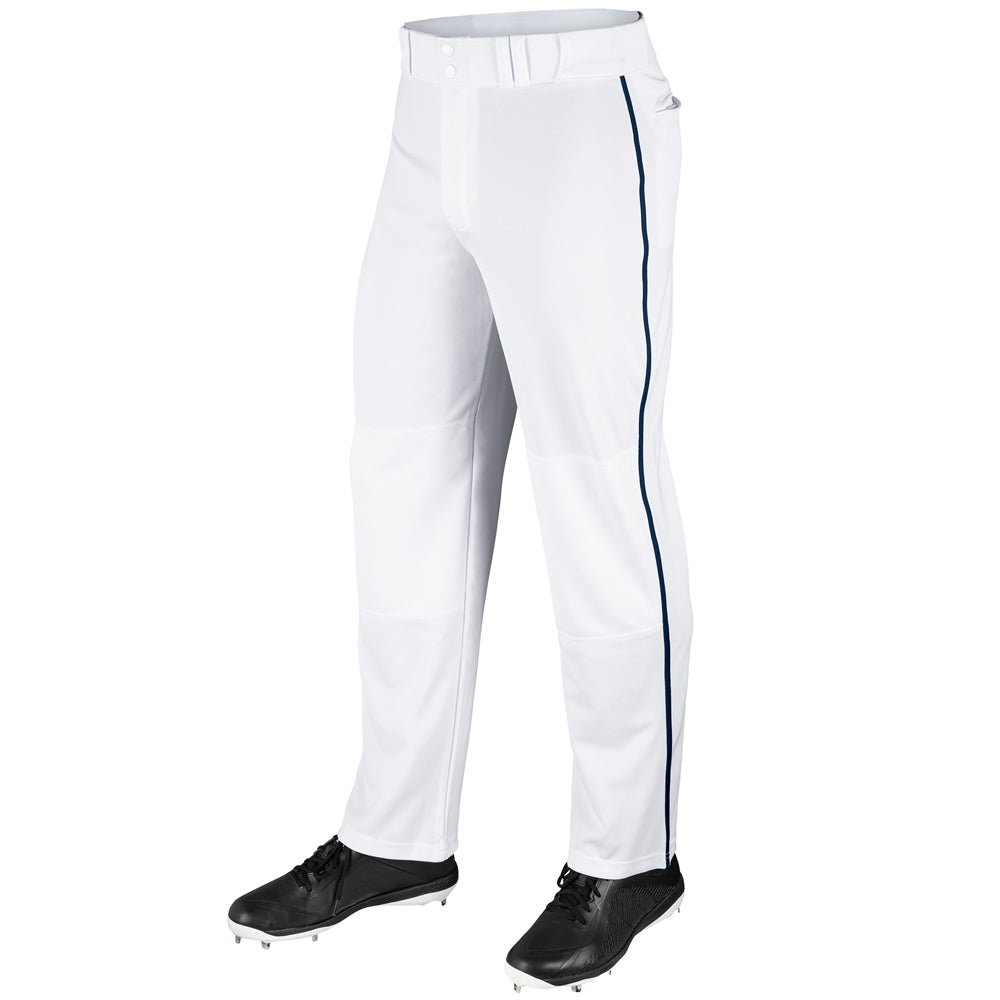 Champro MVP Open Bottom Pant with Pipe | Champro BP41U WHITENAVY Youth XS Baseball & Softball