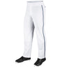 Champro MVP Open Bottom Pant with Pipe | Champro BP41U WHITENAVY Youth XS Baseball & Softball