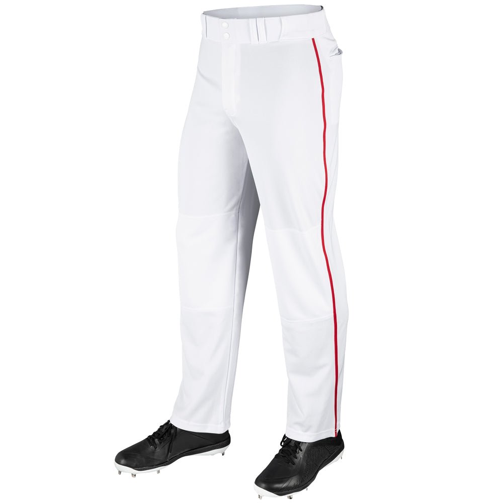 Champro MVP Open Bottom Pant with Pipe | Champro BP41U WHITESCARLET Youth XS Baseball & Softball