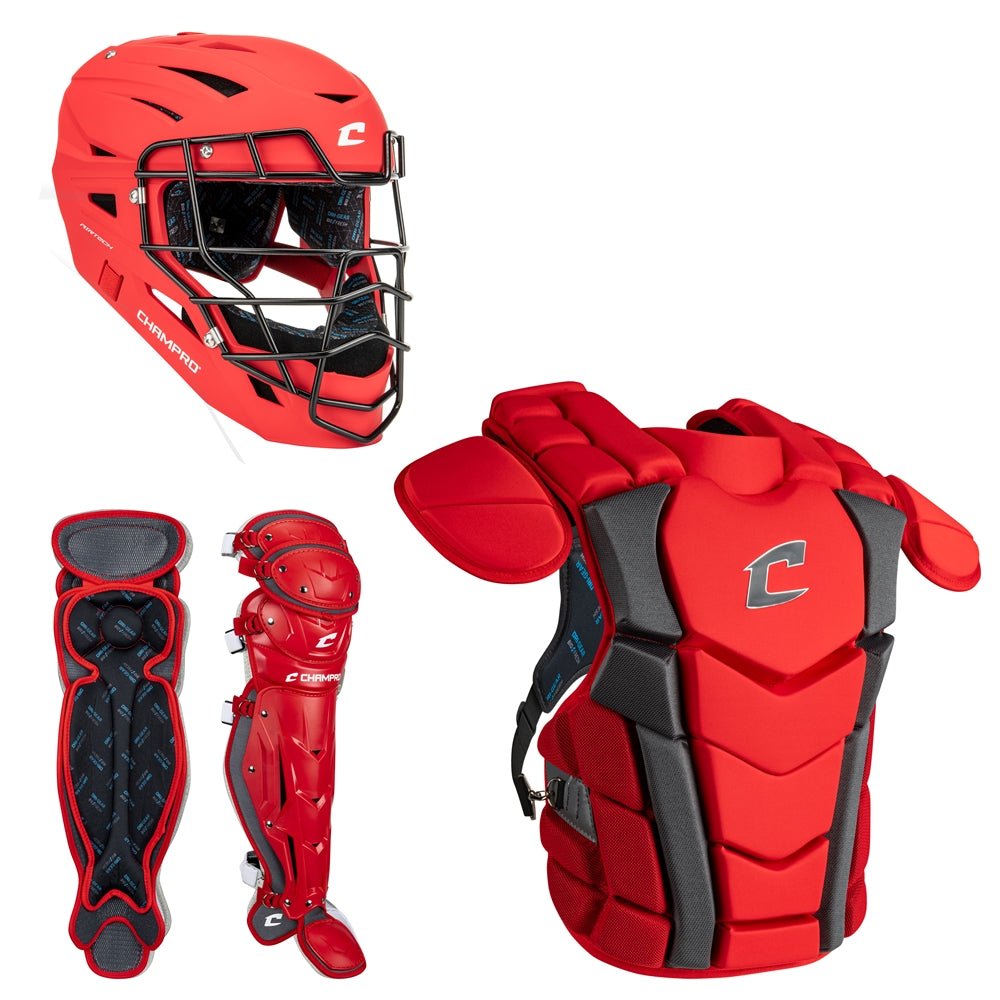 Champro Optimus Champion Plus Catcher's Kit | Champro CBSN3 SCARLET Adult Catchers Equipment Sets
