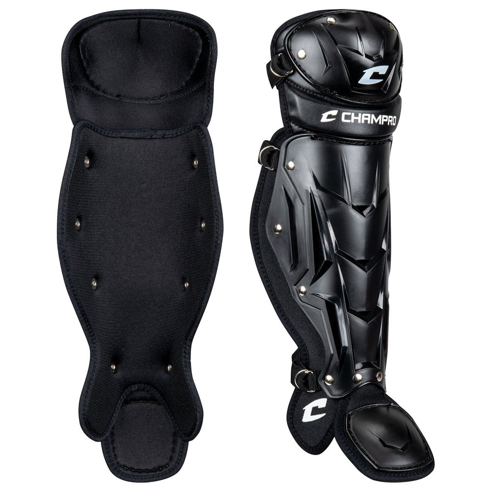 Champro Optimus MVP Single Knee Leg Guard | Champro CG112 BLACK T - BALL Baseball & Softball Protective Gear