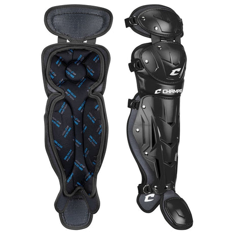 Champro Optimus PRO Leg Guard | Champro CG184 BLACK SENIOR LEAGUE Baseball & Softball Protective Gear