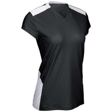 Champro Point Cap Sleeve Volleyball Jersey | Champro VJ12 BLACKWHITE XS Volleyball