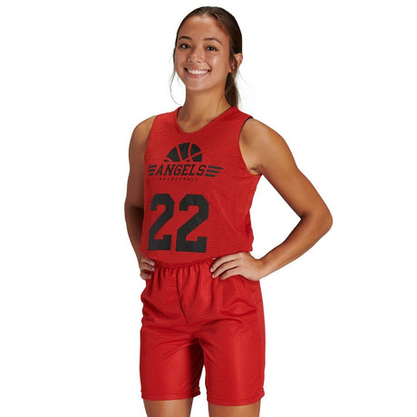 Champro Polyester Reversible Basketball Jersey - Women's | Champro BBJPW ORANGEBODYWHITEBODY S Basketball