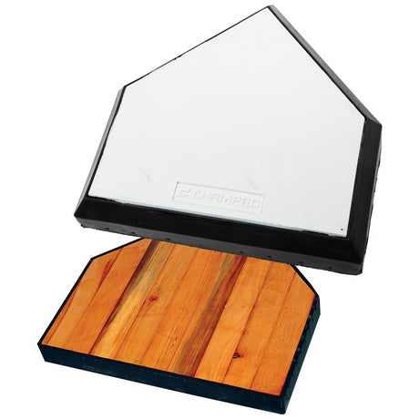 Champro Pro Home Plate - Solid Wood | Champro B035R Standard Standard Baseball & Softball Bases & Plates