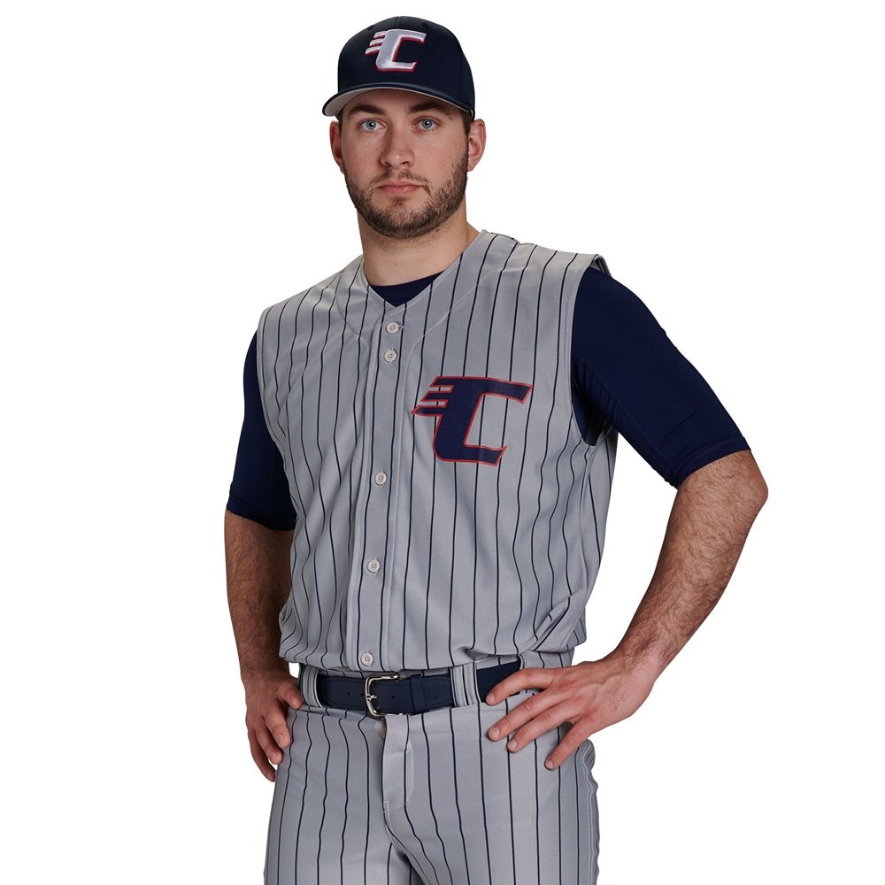 Champro Pro - Style Sleeveless Warp Knit Jersey | Champro BS16 - BS16Y BLACKPIN S Baseball & Softball