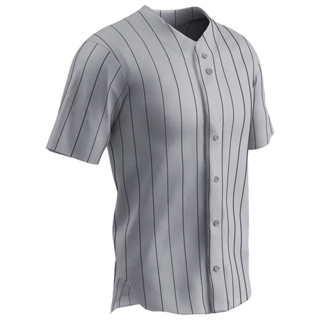 Champro Pro - Style Warp Knit Jersey | Champro BS14 - BS14Y GREYBLACKPIN S Baseball & Softball Jerseys