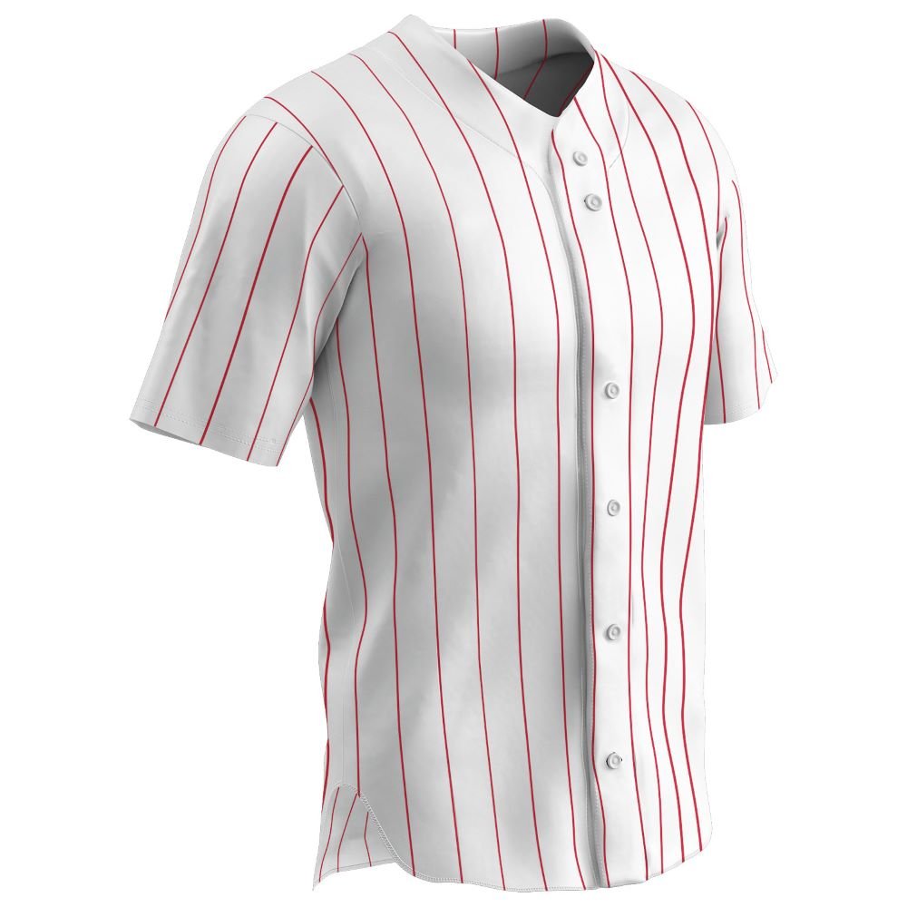 Champro Pro - Style Warp Knit Jersey | Champro BS14 - BS14Y WHITESCARLETPIN S Baseball & Softball Jerseys