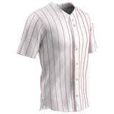 Champro Pro - Style Warp Knit Jersey | Champro BS14 - BS14Y WHITESCARLETPIN S Baseball & Softball Jerseys