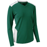 Champro Rally Long Sleeve Volleyball Jersey | Champro VJ10 FORESTGREENWHITE XS Volleyball