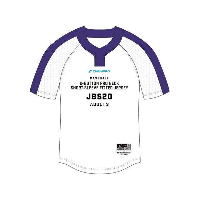 Champro SIZE KIT Juice 2 - Button Pro Neck Short Sleeve Fitted Jersey | Champro SJBS20KIT Standard XS