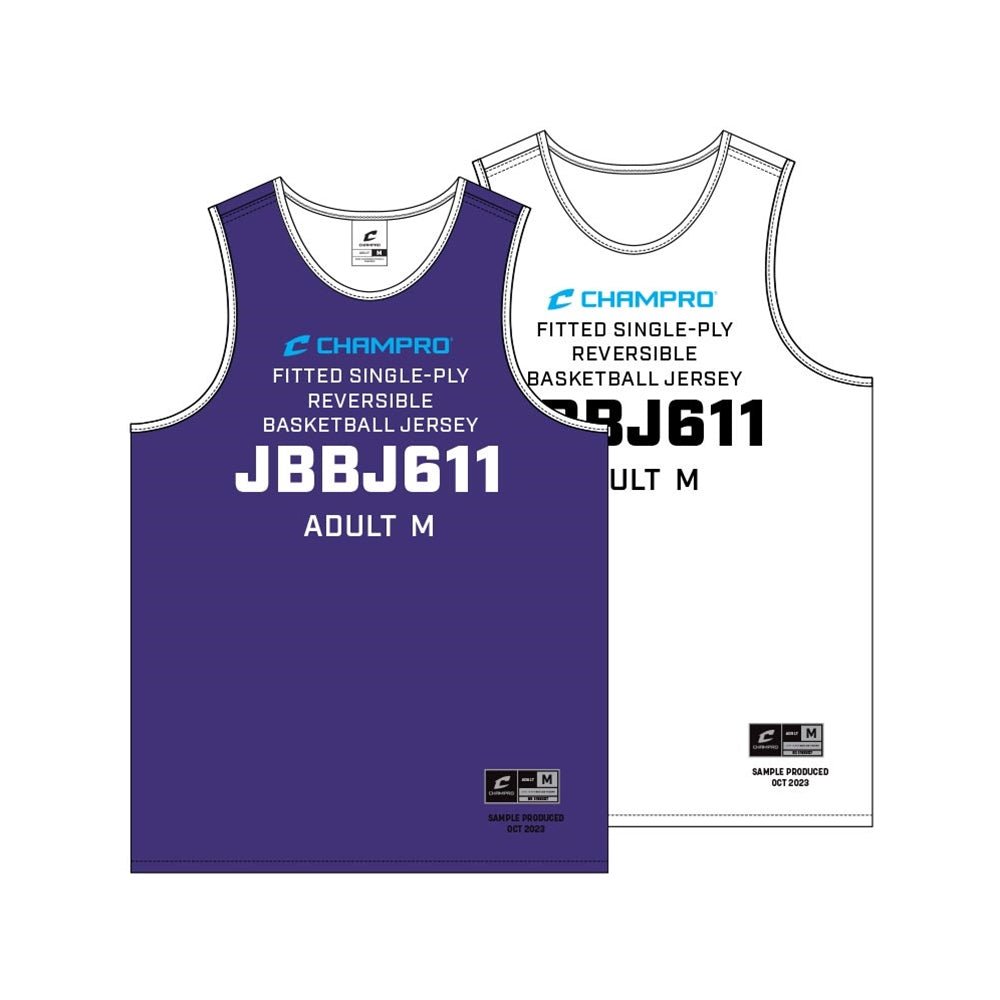 Champro SIZE KIT Juice Fitted Single - Ply Reversible Basketball Jersey | Champro SJBBJ611KIT Standard XS Basketball