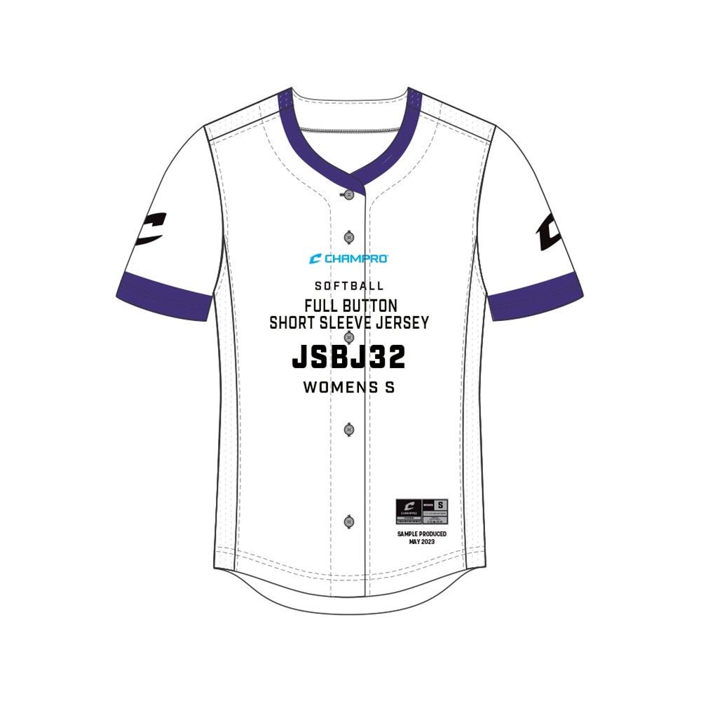 Champro SIZE KIT Juice Full Button Short Sleeve Jersey | Champro SJSBJ32KIT Standard XS