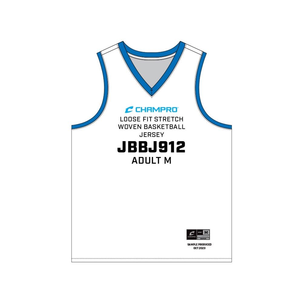 Champro SIZE KIT Juice Loose Fit Stretch Woven Basketball Jersey | Champro SJBBJ912KIT Standard XS Basketball