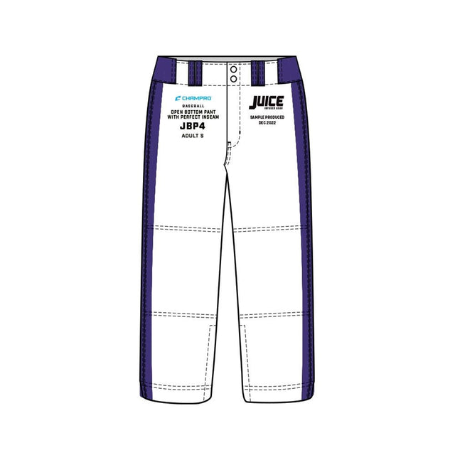 Champro SIZE KIT Juice Open Bottom Baseball Pant w/Perfect Inseam | Champro SJBP4KIT Standard XS Baseball Pants