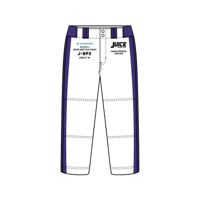 Champro SIZE KIT Juice Open Bottom Baseball Pants | Champro SJBP2KIT Standard XS Baseball Pants