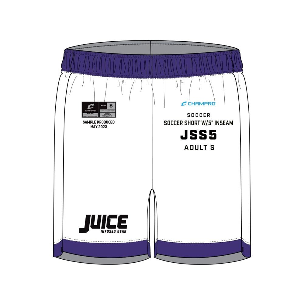 Champro SIZE KIT Juice Soccer Short w/5\" Inseam | Champro SJSS5KIT Standard XS