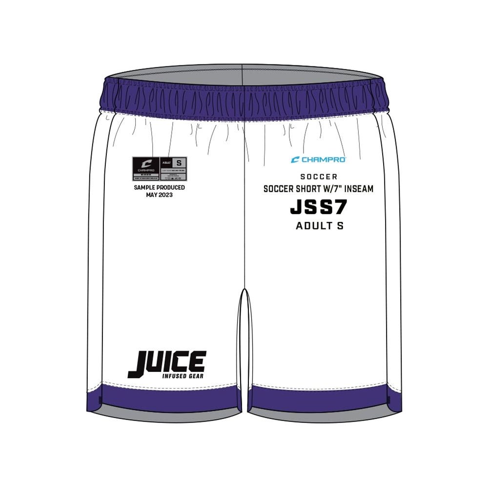 Champro SIZE KIT Juice Soccer Short w/7\" Inseam | Champro SJSS7KIT Standard S