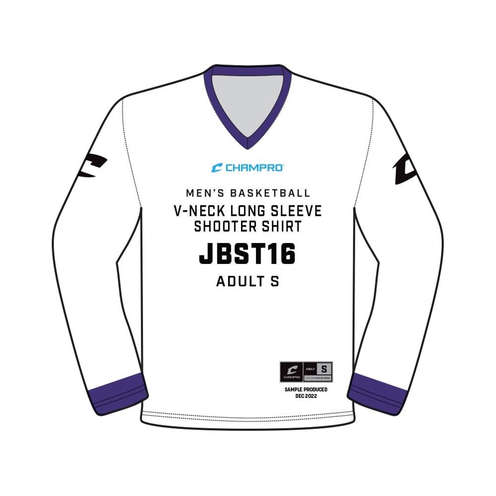 Champro SIZE KIT Juice V - Neck Long Sleeve Shooter Shirt | Champro SJBST16KIT Standard S