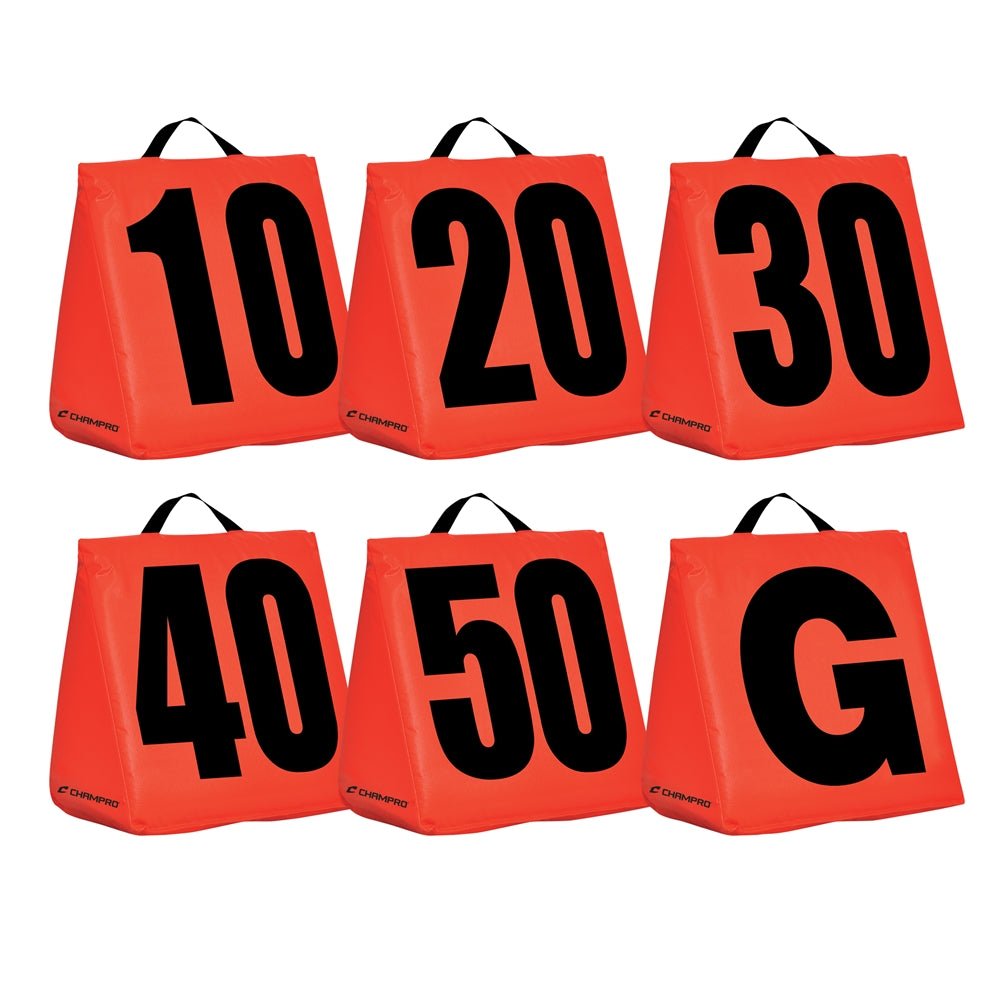 Champro Solid Weighted Football Yard Markers | Champro A102S Standard Standard American Football Training Equipment