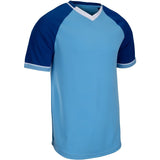 Champro Square Up V - Neck Jersey | Champro BS67 LIGHTBLUEROYALWHITE XS