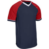 Champro Square Up V - Neck Jersey | Champro BS67 NAVYSCARLETWHITE XS