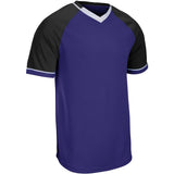 Champro Square Up V - Neck Jersey | Champro BS67 PURPLEBLACKWHITE XS
