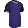 Champro Square Up V - Neck Jersey | Champro BS67 PURPLEBLACKWHITE XS