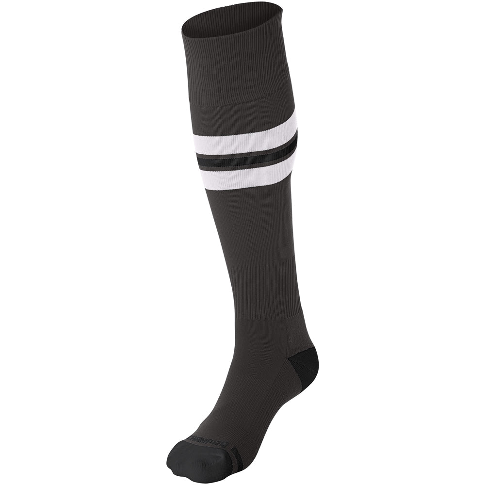 Champro Striped Baseball Sock | Champro AS3 GRAPHITEWHITEBLACK XS Athletic Socks