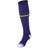 Champro Striped Baseball Sock | Champro AS3 PURPLEGRAPHITEWHITE XS Athletic Socks