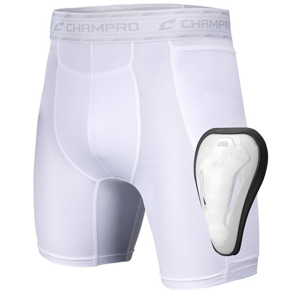 Champro Take - Out Sliding Short w/ Cup | Champro BPS19C WHITE Youth S Athletic Cups